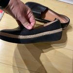 FitFlop  Siren Black Leather Espadrille Slip-Ons size 6.5 Photo 4