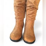 Vepose Women’s Camel Knee High Comfortable Boots Suede Slouch Flat Boots Sz 6. Tan Photo 6