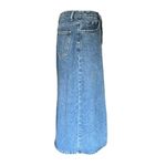 Cider DENIM SOLID SPLIT MIDI SKIRT Photo 4