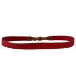 Dooney & Bourke Vintage Leather Red Wool Surcingle Belt Size 38 Photo 2