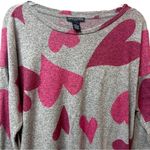 Chelsea & Theodore Heart Pattern Valentine Blouse Size 1X Gray Photo 4