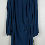 Ralph Lauren LRL Midi Dress Womens 8 Navy Blue Long Sleeve Stretch Classic NWT Photo 0