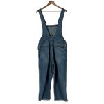 REWASH ‎ Blue Medium Was Denim Cropped Cutoff Overalls 100% Cotton Size 7 Photo 1
