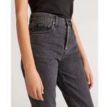 Evereve Everlane The 90’s Cheeky Jean Cropped Ankle Raw Hem Frayed Edge Black Gray 27 Photo 5