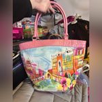 Talbots  Pink Handle Cityscape Tote Bag Photo 3