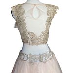 Dave and Johnny Dave‎ & Johnny Gold and Cream Mini Dress Photo 8