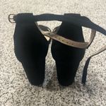 Dream Paris  Black Faux Suede Block Heel Pumps Open Toe Ankle Strap Size 8.5 Photo 4