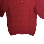 Vtg Carroll Reed Women’s Sz S Red Short Sleeve Cable Knit Short Sleeve Sweater Photo 2