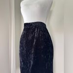 Vintage Y2K Hampton Nites Black Velvet Pencil Maxi Skirt w/ Left Side Slit Size undefined Photo 2