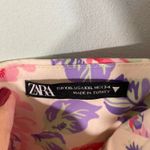 ZARA Women Floral Puff Sleeve Lace Up Front Mini Dress Size XXL #4661/334 Photo 3