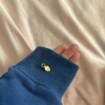 Gold heart colored charm Blue Photo 2