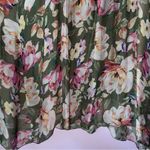 Bellambia L Maxi Dress Silk Blend Green Floral Halter Neck Size L Photo 8
