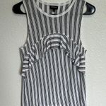 Who What Wear  Black and White Ruffled Tank Top Size Small Photo 2