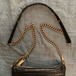 Rebecca Minkoff Mini MAC monogram Initial Black Leather Crossbody Bag Photo 4