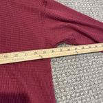 Sonoma  Shirt Womens Medium Cowl Neck Pink Waffle Knit Long Sleeve Drawstring Photo 4