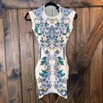 BCBG MAXAZRIA Ellena Luxe Floral Jacquard Tiger Lily Dress Size XS Photo 0
