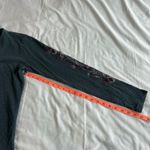 Aventura Women's XL Organic Cotton Navy Embroidered Blouse Long Photo 4