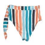 Striped Swimsuit Bottoms Women's Size Medium High Waist Tie Side Multicolor Photo 1