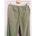Chico's  Olive Green Wide Leg Pants Womens Size 1 Bow Detail Elastic Waist Photo 4