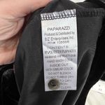 Paparazzi Black Velvet Heavily Floral Embroidered Half Button Up Top Photo 6