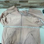Loft BLUSH pink lightweight embroidered bomber jacket Sz L Photo 9