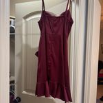 Princess Polly  Deep Red Satin Mini Dress Photo 1