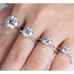 Boutique 2Ct Solitaire Platinum S925‎ Simulated Diamond Engagement Wedding Ring, Size 6 Photo 5