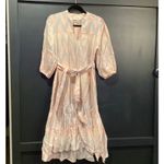 Cleobella  100% cotton Sardinia Salmon Tie Waist Boho Midi Dress XS Photo 1