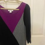 White House | Black Market 3/4 Sleeve Color Block Mini Dress/Tunic Sweater Photo 1