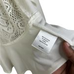 Nina Leonard Whimsical Waterfall Hem Crochet Back Ivory Lace Ruffled Cropped Bolero Shrug XL Photo 2