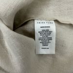 Trina Turk Out of the office Unwind 100% Linen Shirt Size M Flax Beige Color Photo 7