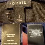 Torrid Womens Skirt Navy Blue Scuba Knit Faux Wrap Button Mini Pull On Plus 3X Photo 6