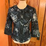 Chico's  embroidered n beaded denim jacket Photo 7