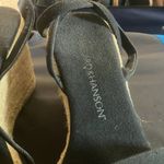 Hillard & Hanson Black Espadrille Wedge Sandals by  6 1/2 Photo 1