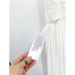 Mac Duggal Ieena for  2650 White Sleeveless V-Neck Chiffon Tea Length Dress S Photo 5