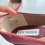 Steve Madden Shoes Womens 6 Red Imaura Suede Slip On Flats Almond Toe Casual Photo 5