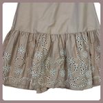 Moon River Beige Eyelet Ruffle Hem Midi Skirt Womens Medium Summer Photo 1