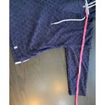 T by Talbots Terry Cloth Navy Diamond Textured V Neck Hooded Pullover Top SP Blue Size undefined Photo 10