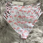 NWT High Waisted flamingo print bikini bottom White Size XS Photo 1