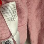 Ganni  Wool and Alpaca Blend Balloon Sleeve Mock Neck Ribbed Sweater Pink Small Photo 9