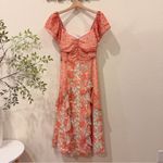 Lost + Wander Sunnyville Midi Dress in Orange Multi Floral OS NWT Photo 1
