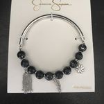 Jessica Simpson Blue semi precious bracelet tassels, flower Leaf Photo 0