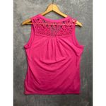 SONOMA LIFE+STYLE Womens Pink Sleeveless Lace Back V Neck Tank Top Shirt M Size L Photo 4