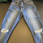 Cotton On Slightly faded ripped high cropped skinny ladies jeans xs Photo 4