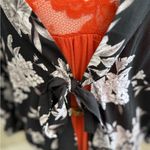 Spiritual Gangster  Maya Floral Black Tie Front Festival Robe Kimono OSFM NWOT Photo 2