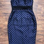 Plenty By Tracy Reese • Nadia blue jacquard dress sheath strapless party Photo 2