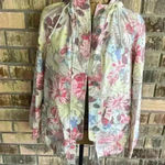 Mossimo Supply Co women’s long sleeve floral hoodie rain jacket SP Photo 9