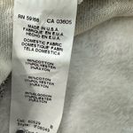 Fifteen Twenty  Gray and White Striped Lace Up Hoodie Sweater Photo 5