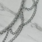 Draped Silver Tone Metal Chain Link Belt Y2K XS/Small XS/S ✨ Photo 3