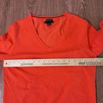 Tommy Hilfiger  V-neck Coral Orange Sweater Pima Cotton blend Preppy Academia L​ Photo 2